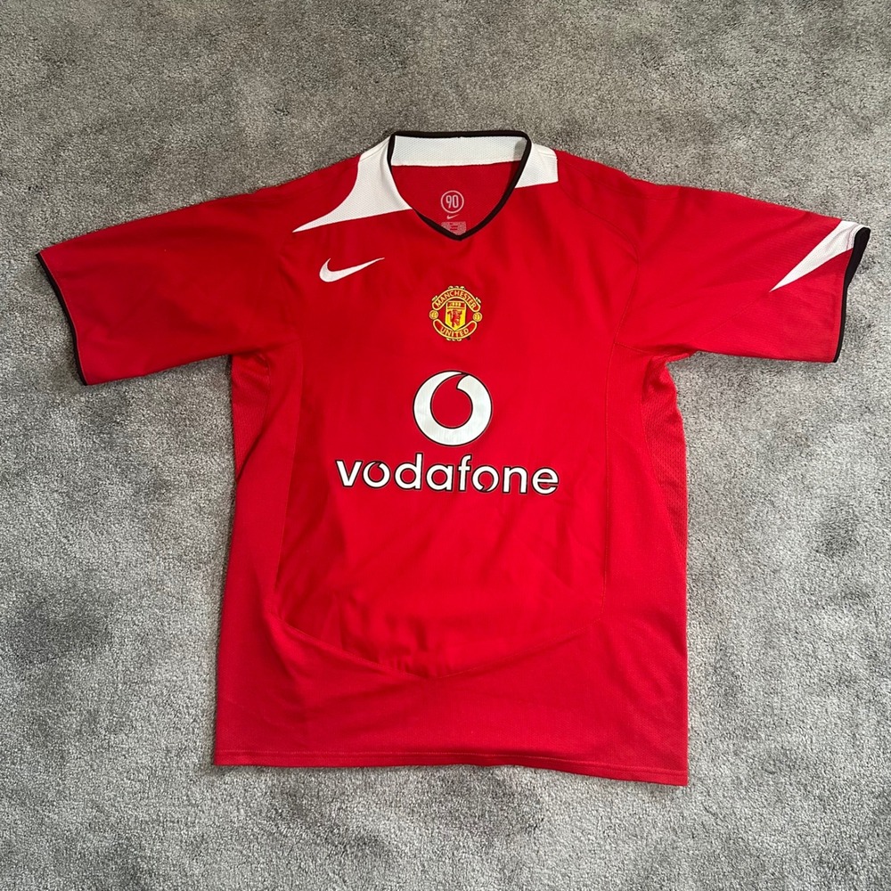 Nike Manchester United Jersey Mens M Red Vodafone 2004-2006 Soccer Shirt